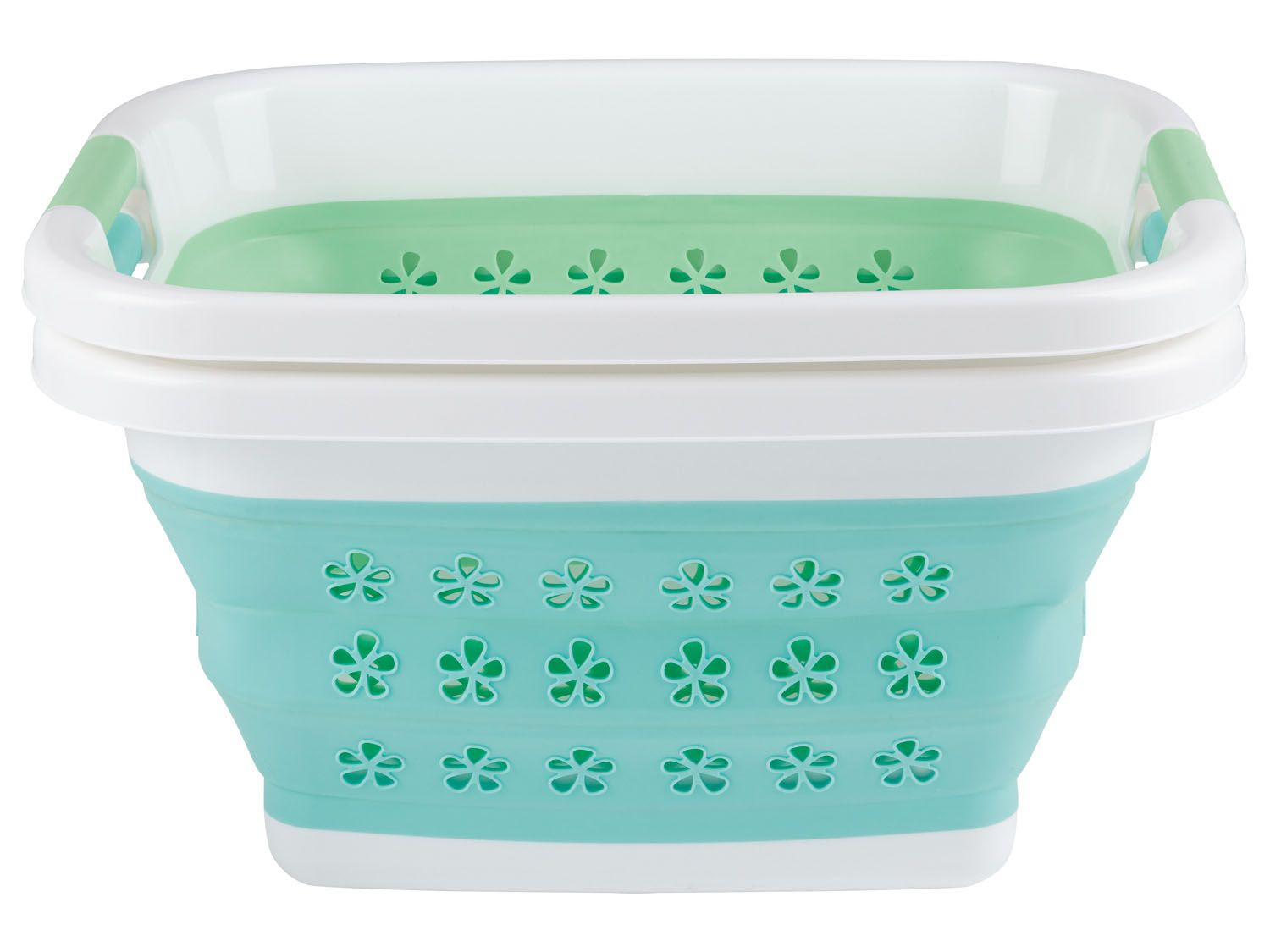 AQUAPUR® Wäschekorb, 17 l Fassungsvermögen, faltbar, rutschfeste Griffe