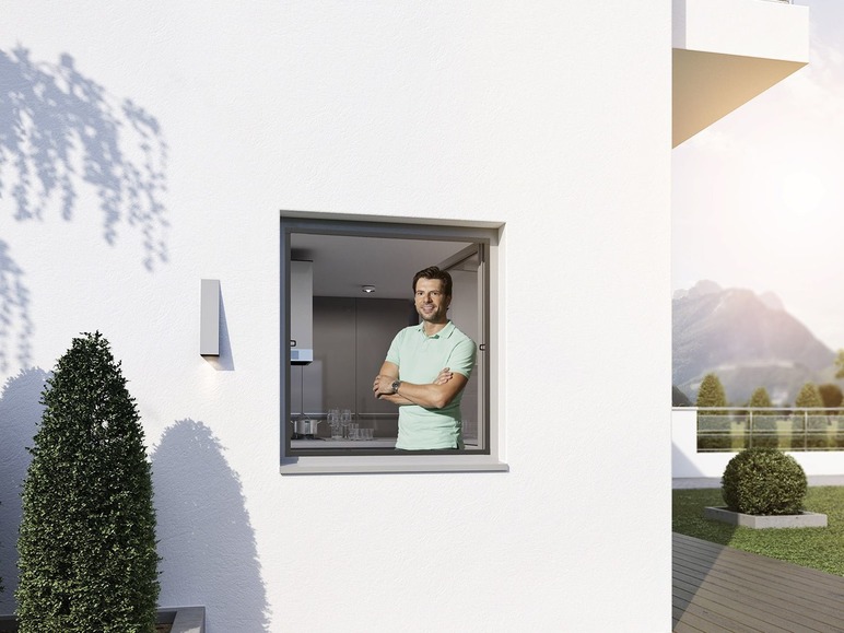 Gehe zu Vollbildansicht: wip Fenster-Insektenschutz »Super Slim«, 4,3 mm Einbautiefe, BxH 100x120 oder 120x150 cm - Bild 11