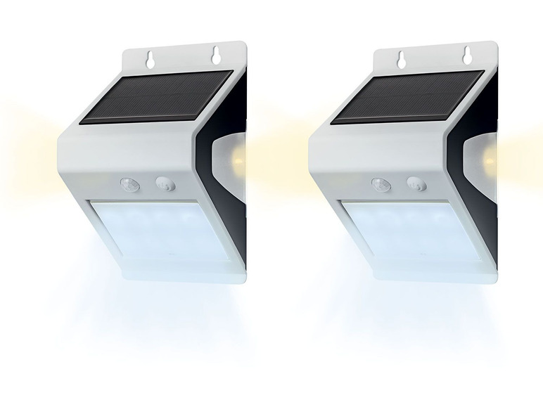 Gehe zu Vollbildansicht: LIVARNO LUX® LED-Solarleuchte, 2 Stück, mit Bewegungsmelder, Dämmerungssensor - Bild 1