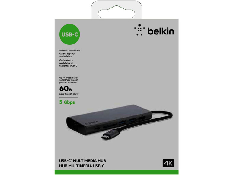 Gehe zu Vollbildansicht: Belkin Hub USB-C Multimedia Hub - Bild 2