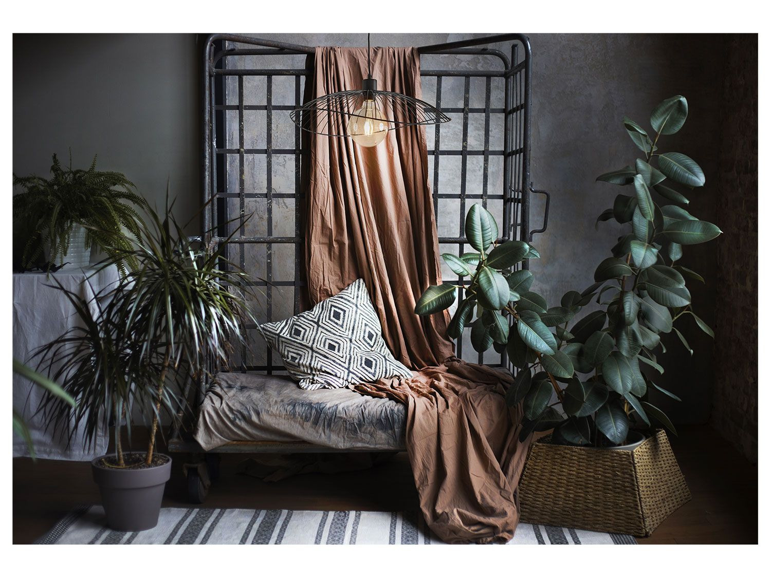 Nino Leuchten Nino Pendelleuchte »Cary«, rustikal mit Drahtschirm - Lidl.de