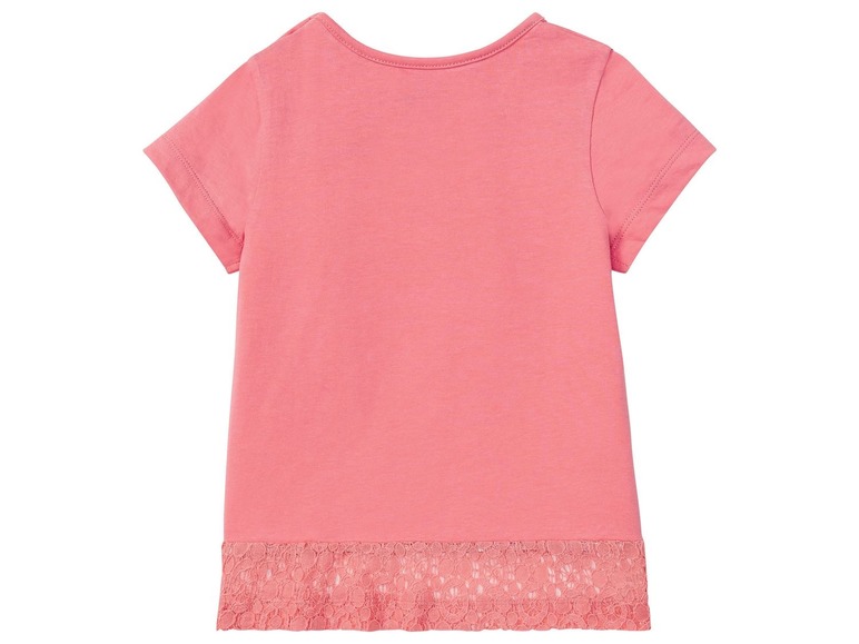 Gehe zu Vollbildansicht: LUPILU® Kleinkinder T-Shirt Mädchen, mit Rüschen oder Häkelspitze, aus reiner Baumwolle - Bild 4