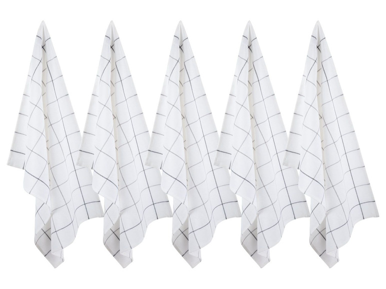 Gehe zu Vollbildansicht: MERADISO® Geschirrtücher, 50 x 70 cm, 5 Stück, aus Leinen und Baumwolle - Bild 2