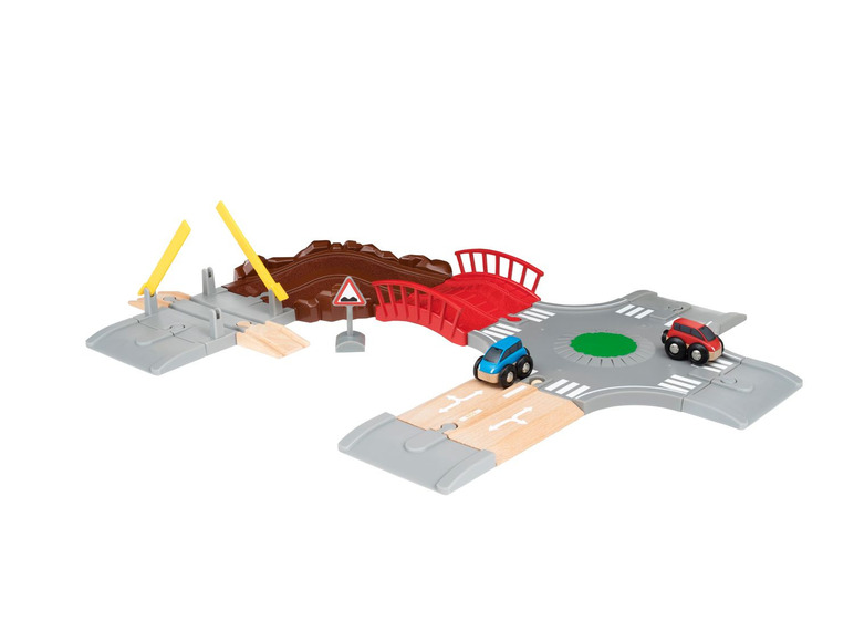 Gehe zu Vollbildansicht: BRIO 33819 »Auto-Spielset Stadt und Land«, 14-teilig, mit 2 Spielzeugrennwagen, ab 3 Jahren - Bild 1