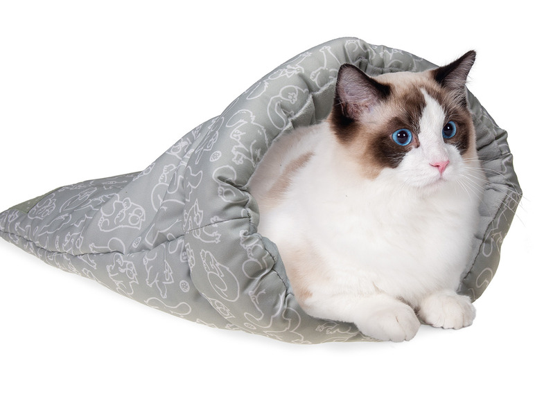 Gehe zu Vollbildansicht: Karlie Simon's Cat Katzen Spielsack, hellgrau, 46 x 28 cm, Polyester - Bild 2