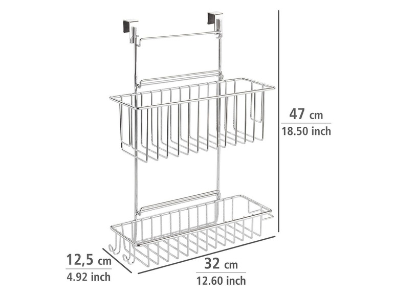 Wenko Küchenschrank Einhängregal »Flexi«, mit 2 Ablagen, aus
