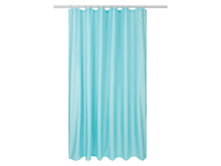 Go to full screen view: Livarno Home shower curtain with rings, 180 x 200 cm - Image 1