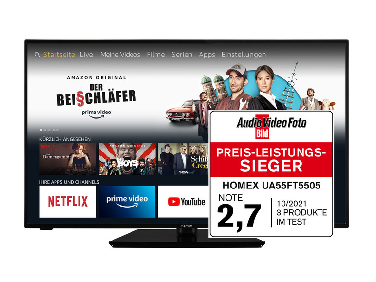 Gehe zu Vollbildansicht: homeX Fire TV - Fernseher / Smart TV (4K UHD, HDR, Alexa Sprachsteuerung, Triple-Tuner) [Modelljahr 2021] - Bild 2