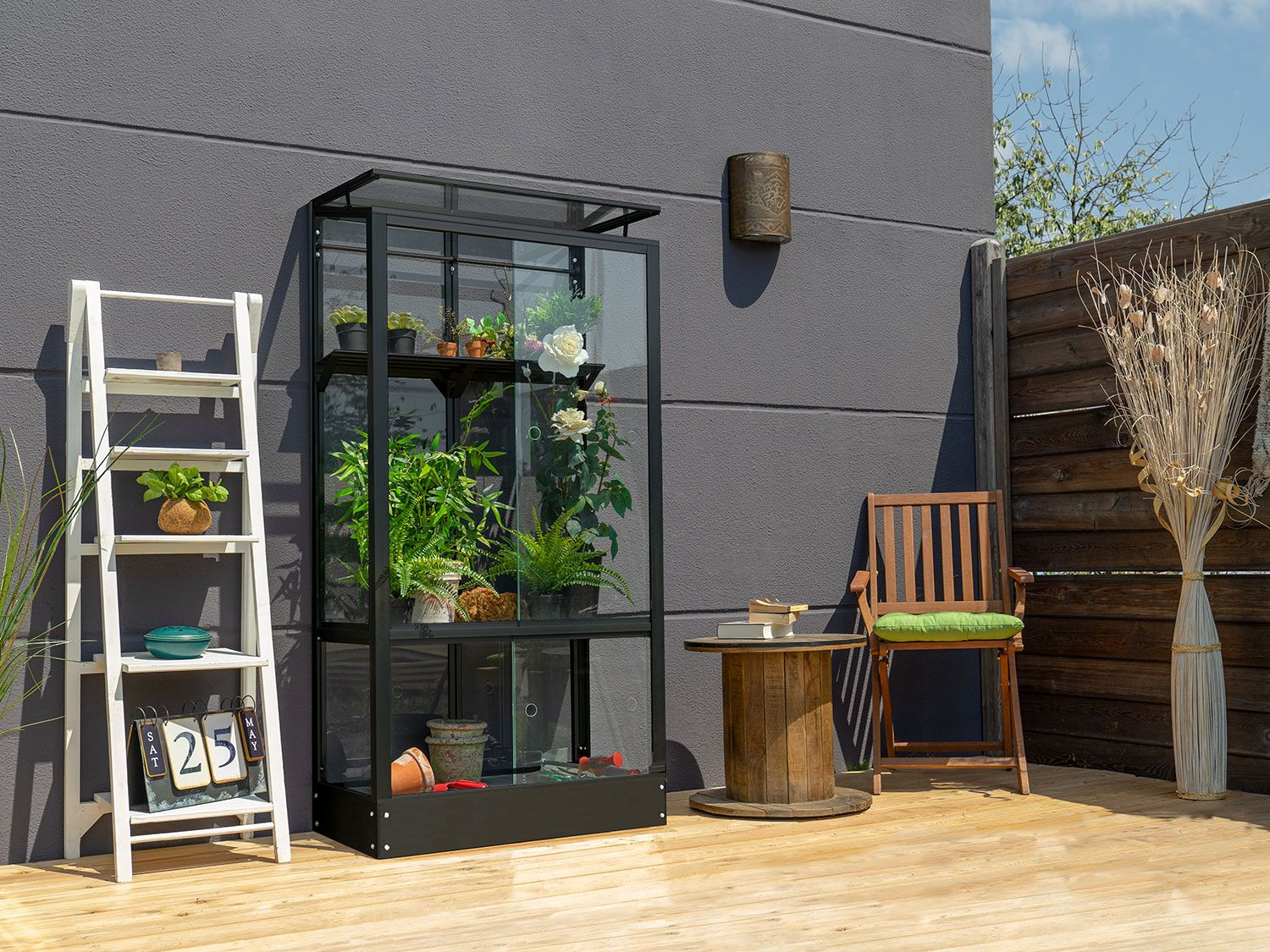 Vitavia Balkongewächshaus »Stad«, mit festem Fundament oder Rollen, aus