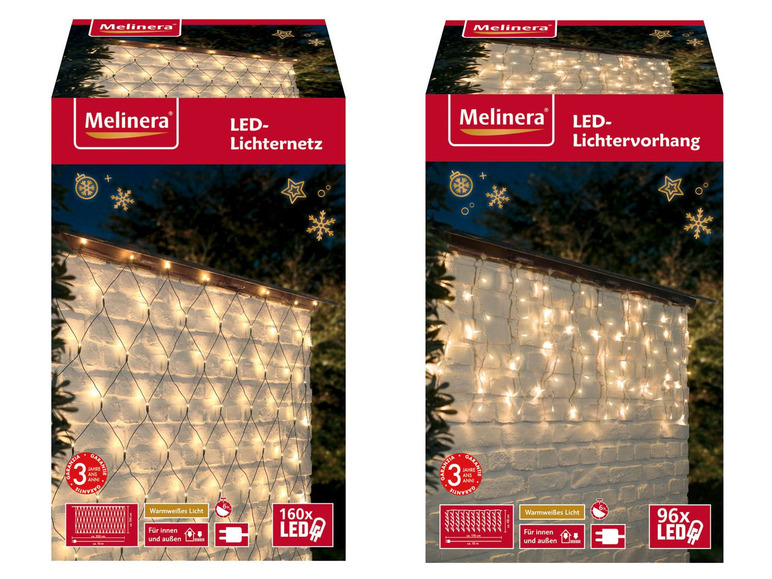 Gehe zu Vollbildansicht: MELINERA® LED-Lichternetz/ -vorhang, 8 Leuchtmodi - Bild 1