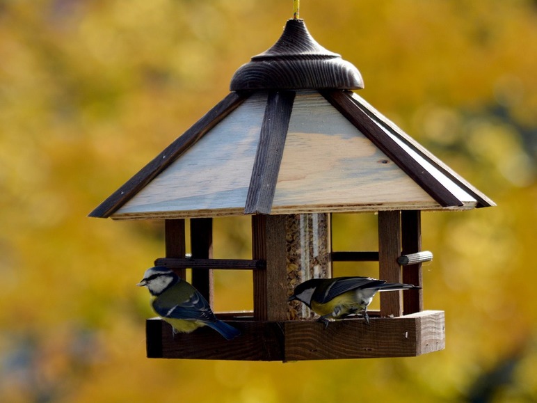 Gehe zu Vollbildansicht: dobar Vogelhaus "Camouflage" mit Futter-Silo zum Aufhängen - Bild 8
