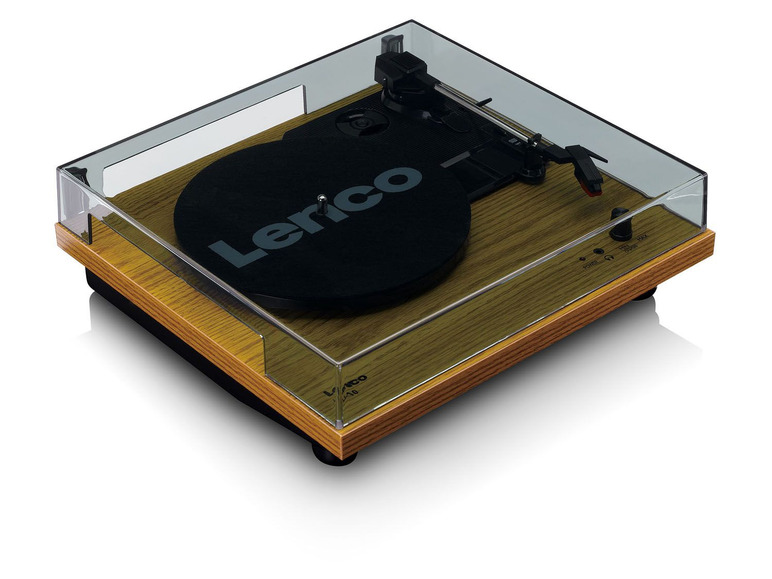 Gehe zu Vollbildansicht: Lenco LS-10 Plattenspieler im Holzgehäuse mit integrierten Lautsprechern - Bild 3