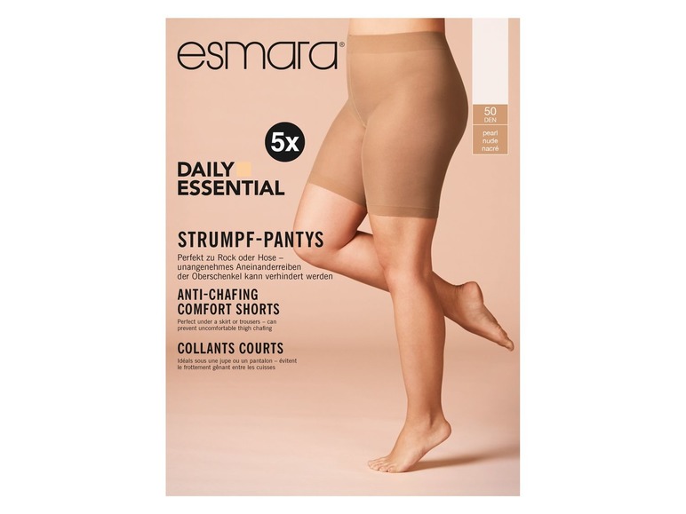 Gehe zu Vollbildansicht: ESMARA® Strumpf-Panties Damen, 5 Stück, 50 DEN, mit bequemen Komfortbund, mit Elasthan - Bild 2