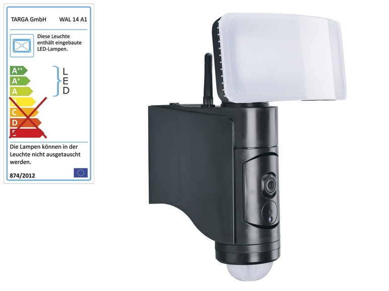 Gehe zu Vollbildansicht: Außenkamera mit LED-Strahler - Bild 1