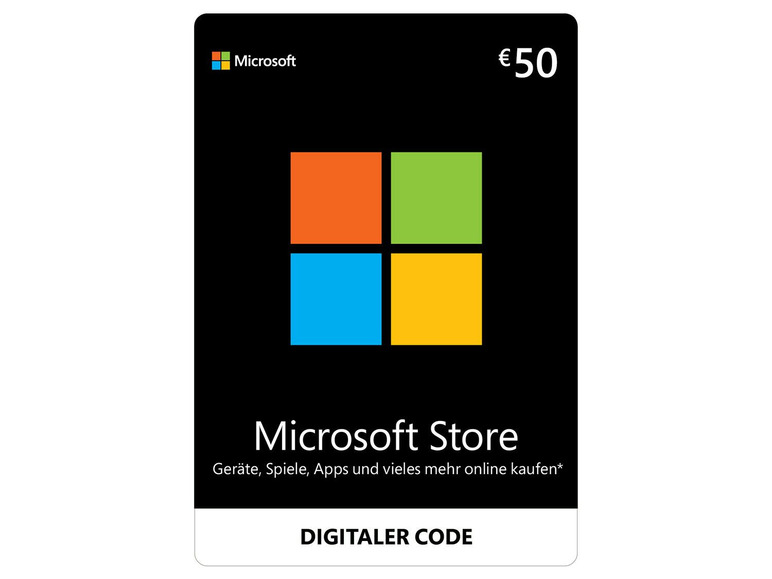 Gehe zu Vollbildansicht: Microsoft Store 50€ Guthaben - Bild 1