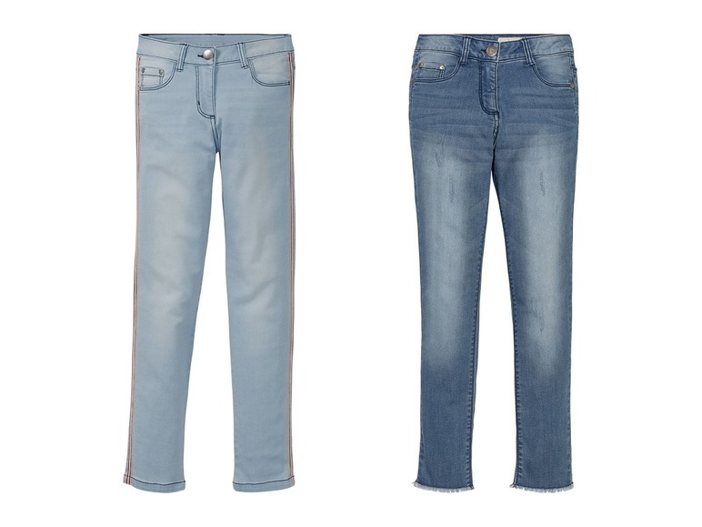 Gehe zu Vollbildansicht: PEPPERTS® Jeans Mädchen, Skinny Fit, 5-Pocket-Style, mit weitenverstellbarem Bund - Bild 1