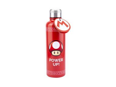 Flashpoint Germany GmbH Flasche Super Mario Power Up (Metall rot) - Fanartikel