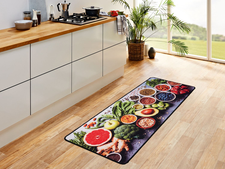 Gehe zu Vollbildansicht: MERADISO® Küchenläufer, 65 x 180 cm, umkettelter Rand, rutschhemmende Unterseite - Bild 3