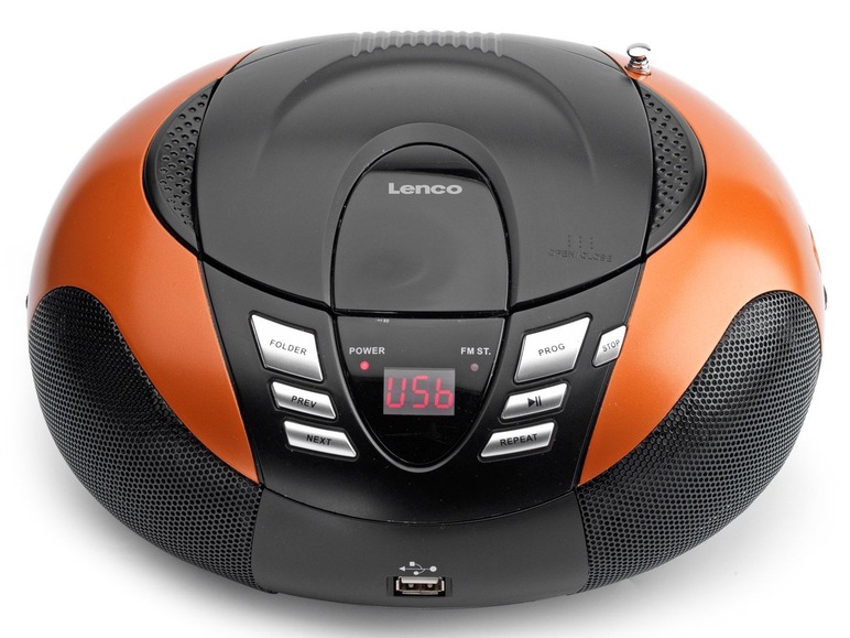 Gehe zu Vollbildansicht: Lenco SCD-37 Tragbarer CD-Radiorekorder mit MP3-Funktion und USB - Bild 3