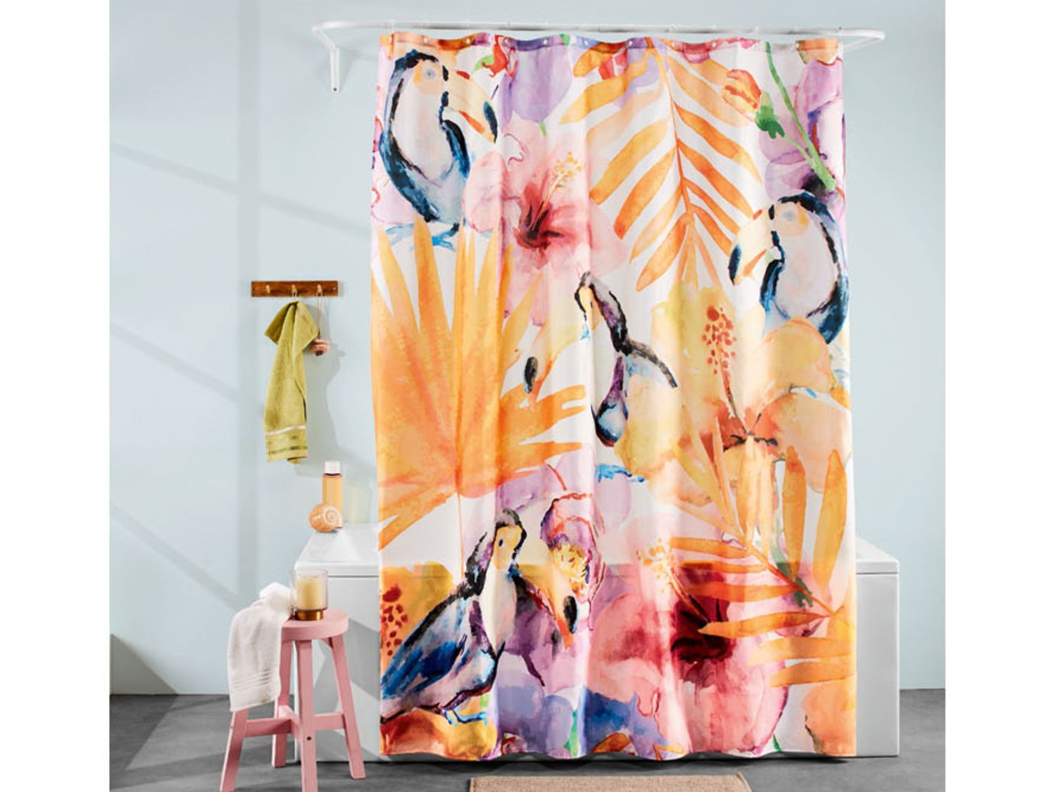 Extra Breiter Duschvorhang Aus Leinen - 113x220cm Wasserdicht & Schimmelresistent