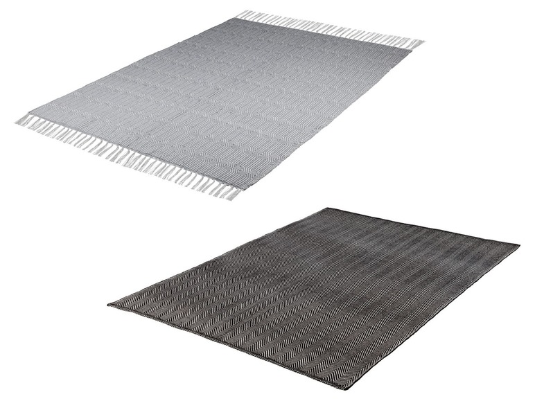 Gehe zu Vollbildansicht: MERADISO® Wendeteppich, 150 x 200 cm, aus reiner Baumwolle - Bild 1