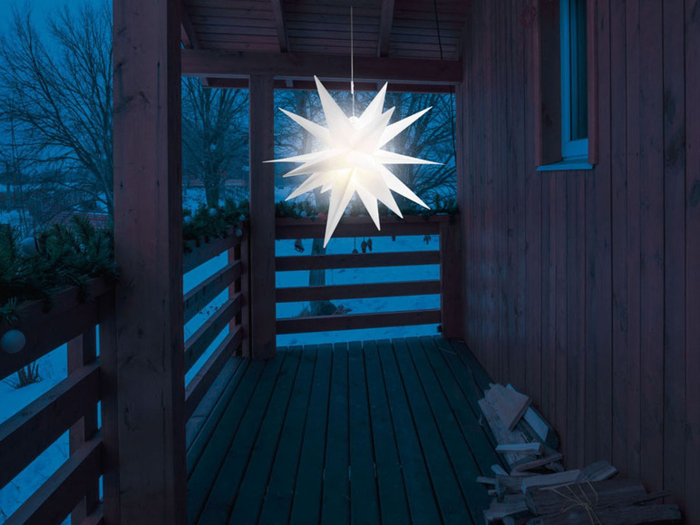 Gehe zu Vollbildansicht: MELINERA® LED-Leuchtstern, 18 Spitzen, 10 m Zuleitung - Bild 7