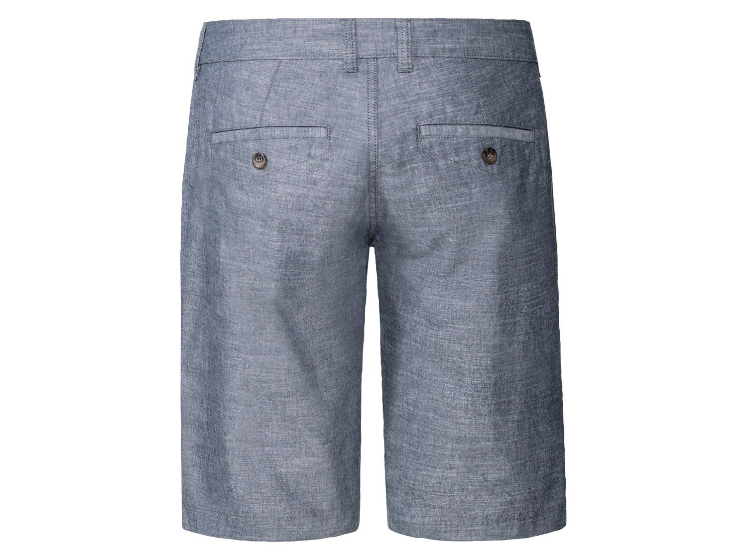 LIVERGY® Shorts Herren, mit Reißverschluss, aus Baumwolle und Elasthan
