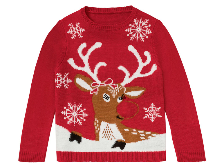 PEPPERTS® Mädchen Weihnachten Pullover, mit eingearbeiteten LEDs