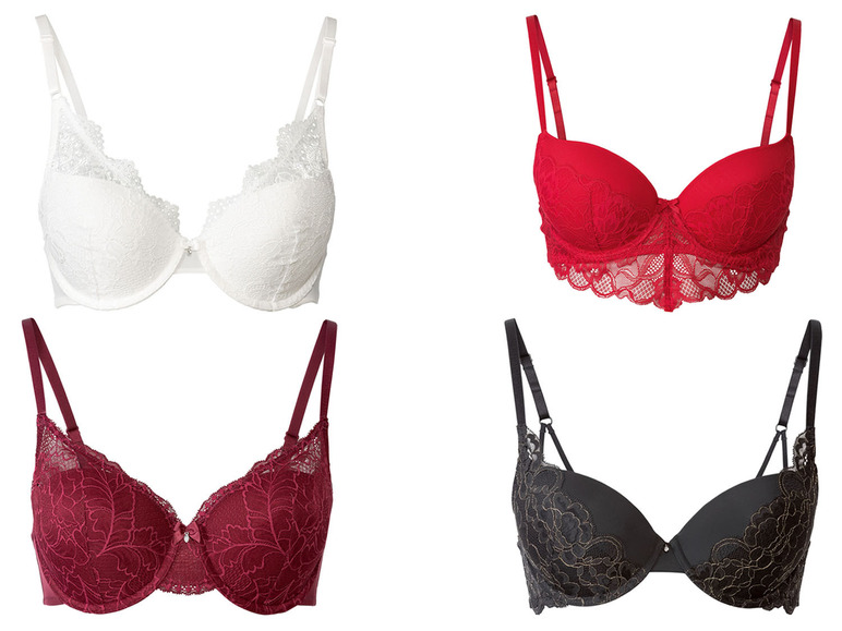 Go to full screen view: ESMARA® women's lace bra, with preformed and padded cups - Image 1