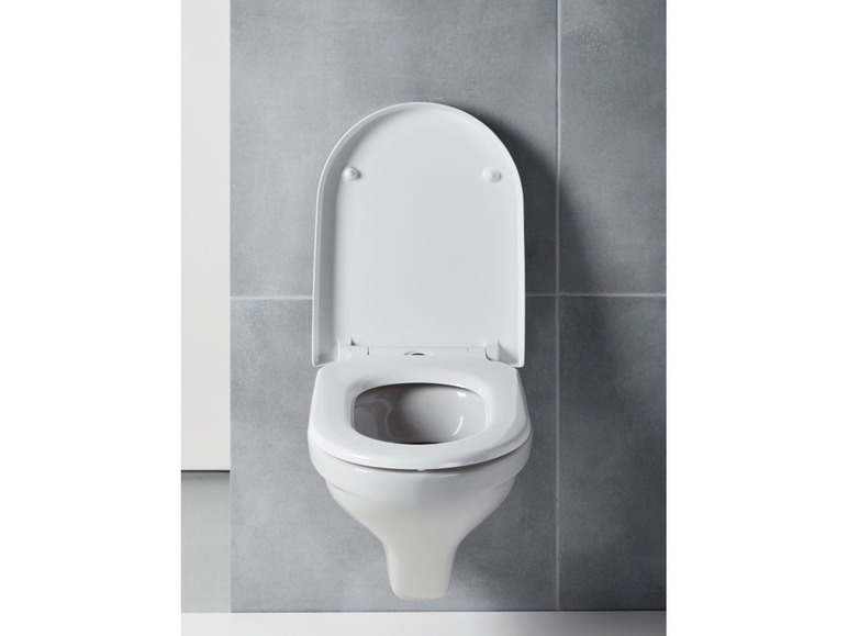 Gehe zu Vollbildansicht: MIOMARE® WC-Sitz, mit Absenkautomatik und Schnellverschluss, Scharniere aus Edelstahl - Bild 4