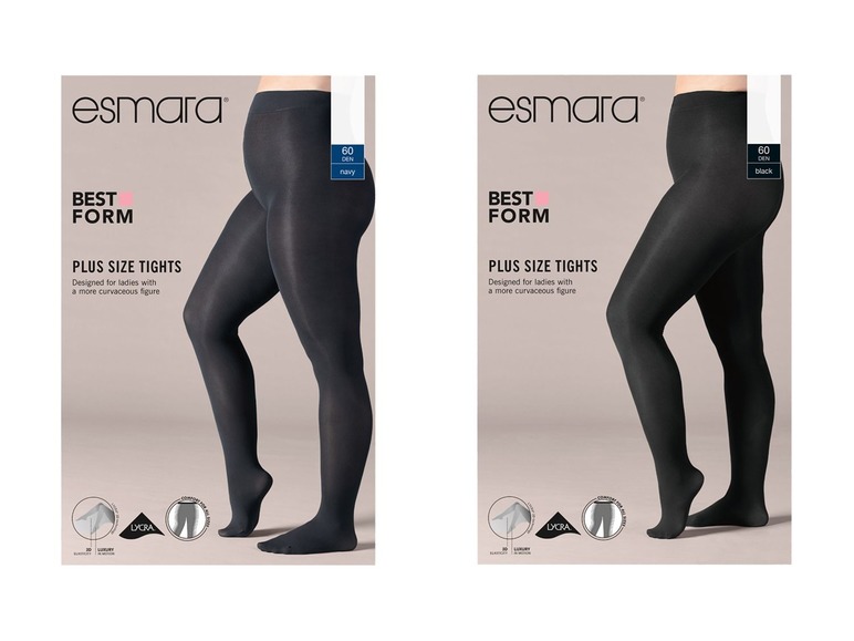 Gehe zu Vollbildansicht: ESMARA® Feinstrumpfhose Damen, 3 Stück, in Plus-Size, mit Baumwollzwickel - Bild 1