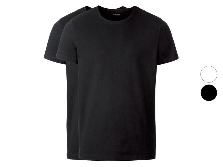Gehe zu Vollbildansicht: LIVERGY® T-Shirt Herren, 2 Stück, aus reiner Baumwolle - Bild 1