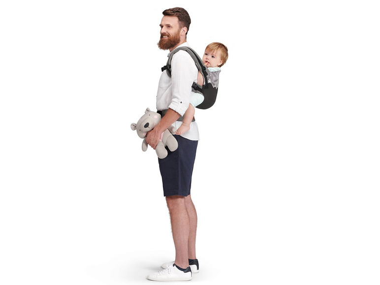 Gehe zu Vollbildansicht: Kinderkraft Babytrage »Milo«, vor dem Bauch & auf dem Rücken tragbar, ergonomisches Design - Bild 18