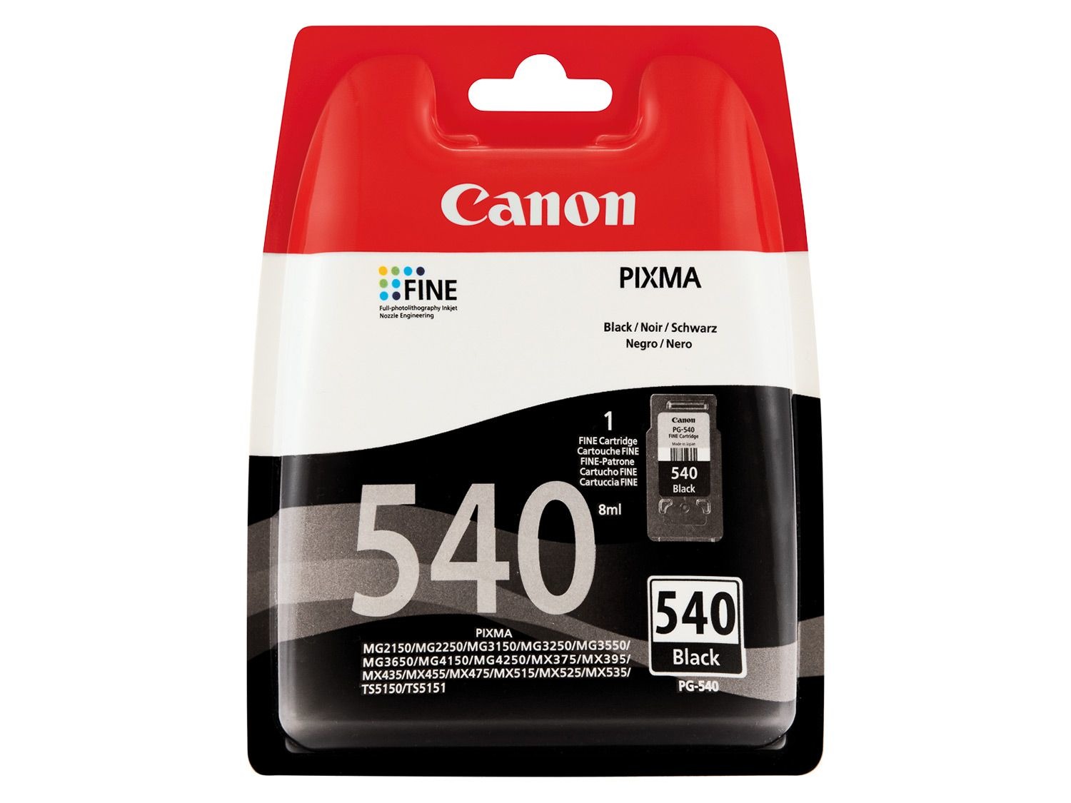 canon druckerpatronen pg 540