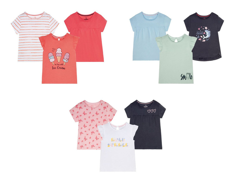 Gehe zu Vollbildansicht: LUPILU® 3 Kleinkinder Mädchen T-Shirts - Bild 1
