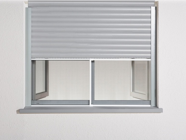 Go to full screen view: Insect screen sliding window, extendable from 70-130 cm, fiberglass fabric - Image 1