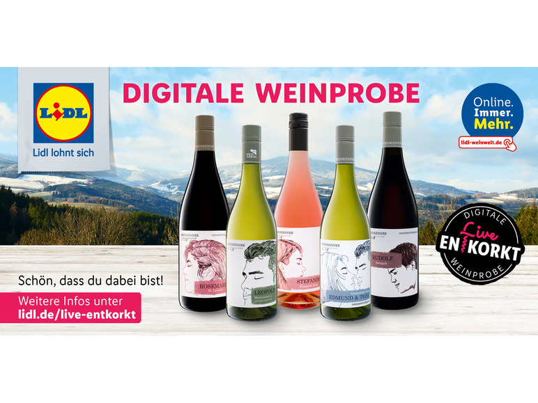 Gehe zu Vollbildansicht: 5 x 0,75-l-Flasche Weinpaket Digitale Weinprobe Live Entkorkt Weingut Pfaffl - Bild 2
