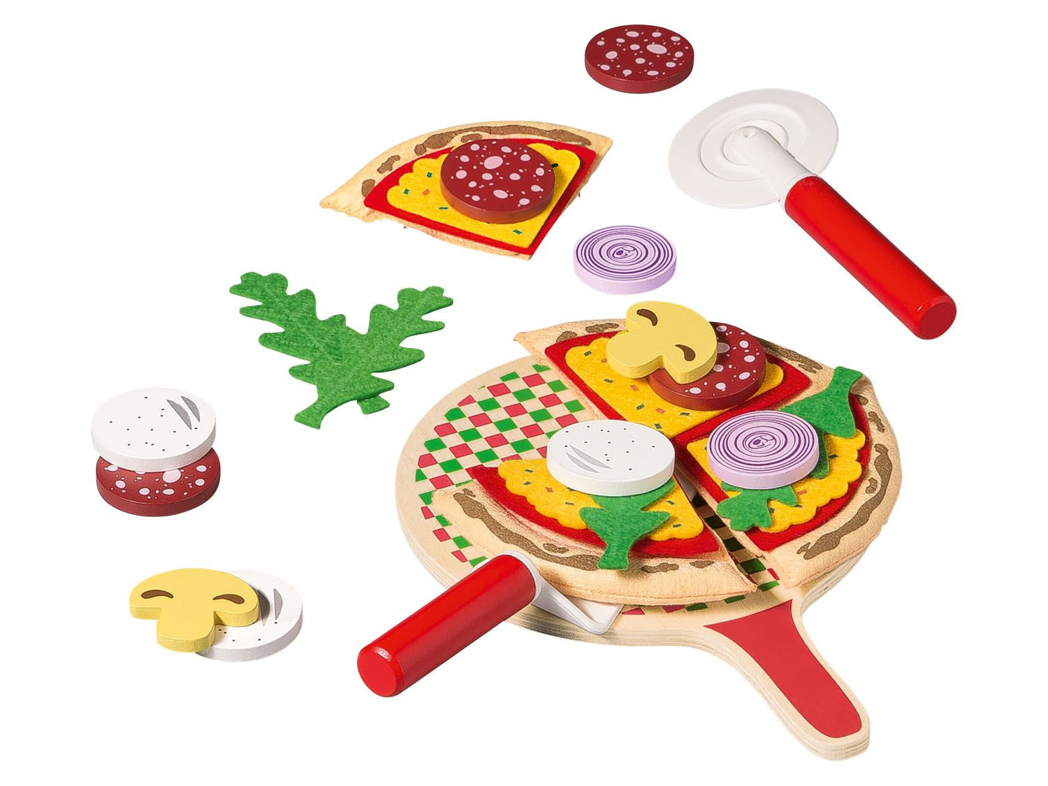PLAYTIVE® Pizza Set, 35teilig, mit Echtholzelementen Lidl.de