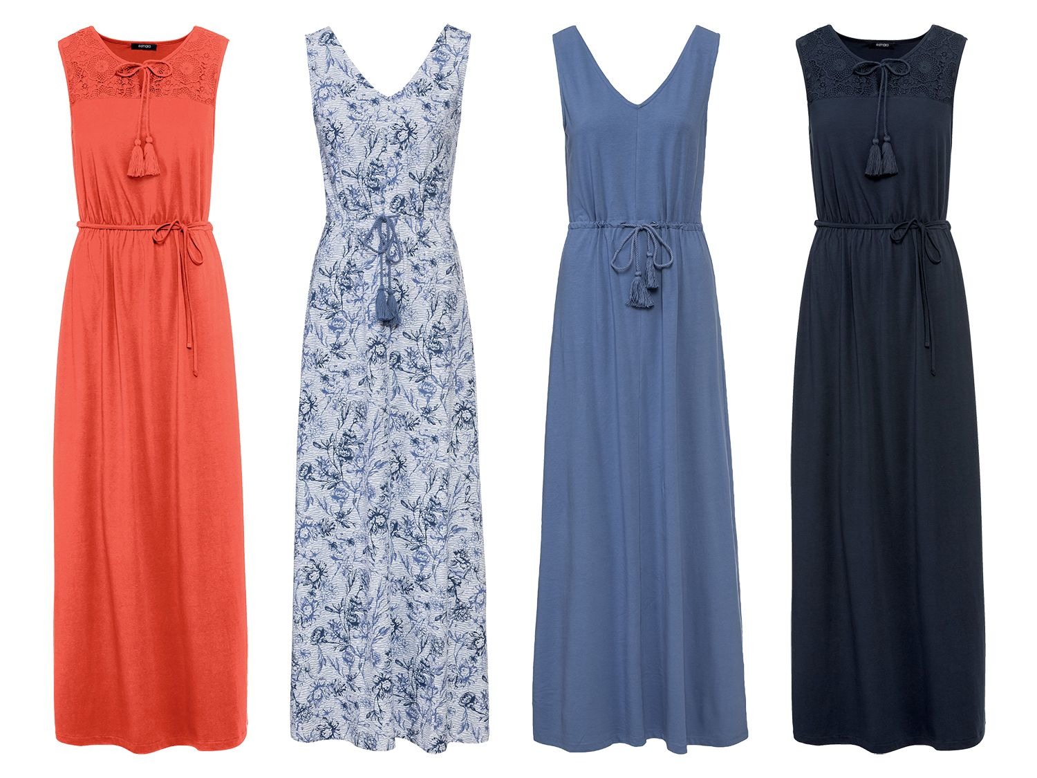 Esmara Maxikleid Damen Mit Baumwolle Und Elasthan Lidl De