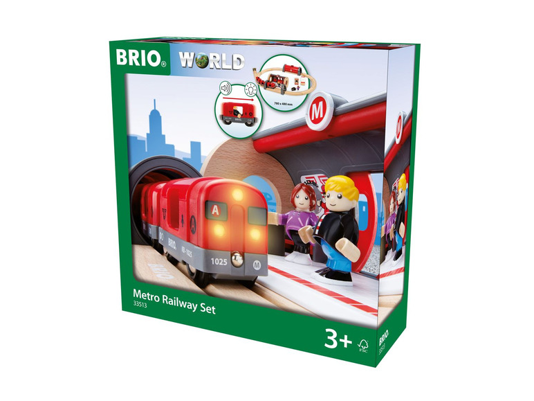 Gehe zu Vollbildansicht: BRIO 33513 »Metro Bahn Set«, 20-teilig, mit Licht- und Soundeffekt, ab 3 Jahren - Bild 9