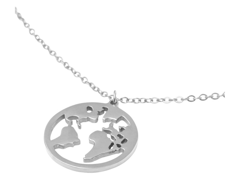 Gehe zu Vollbildansicht: Heideman Orbis Weltkugel Halskette Damen aus Edelstahl - Bild 10
