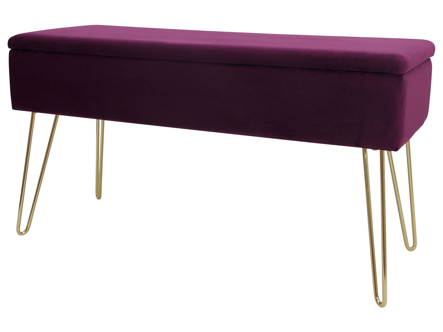 ECHTWERK Sitzhocker Scarlett, mit bequemer Sitzfläche aus Samtstoff