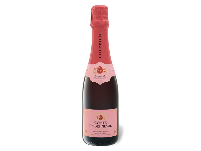 Gehe zu Vollbildansicht: Comte de Senneval Champagner Premium brut Rosé 0,375-l, Champagner - Bild 1