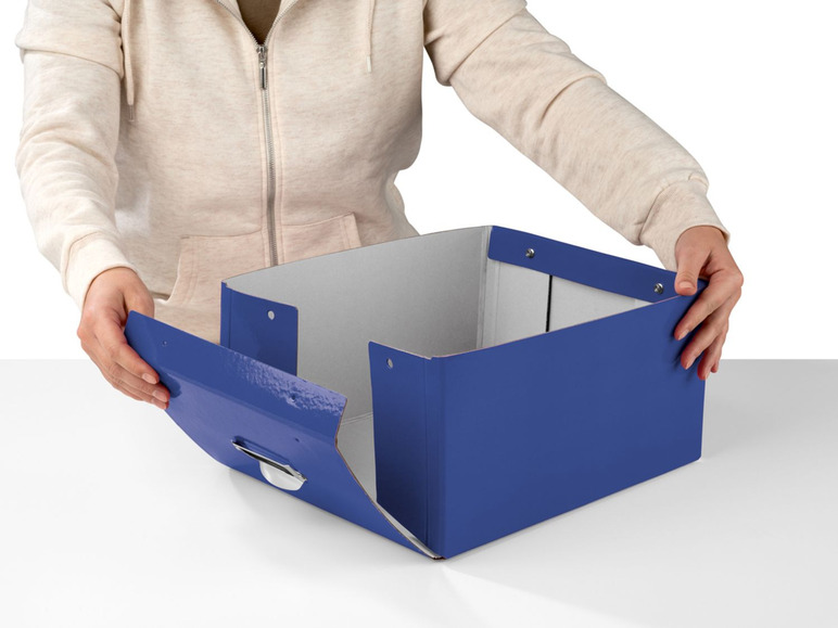 Gehe zu Vollbildansicht: MELINERA® Aufbewahrungsboxen, 2 Stück, 16 L Volumen, mit Deckel, Etikettenhalter - Bild 8