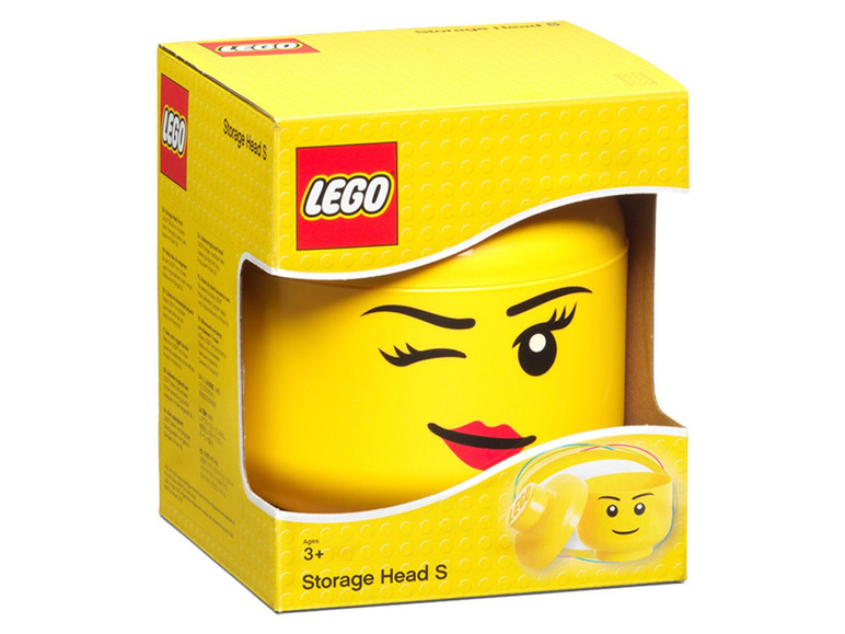 Gehe zu Vollbildansicht: LEGO® Aufbewahrungsbox, in Legokopf-Form, 2-teilig - Bild 5