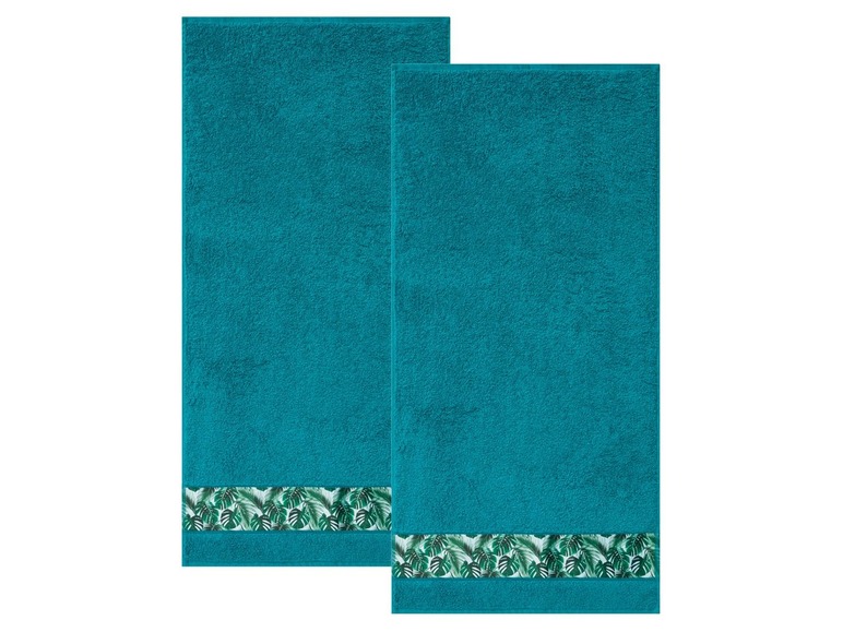 Gehe zu Vollbildansicht: MIOMARE® Handtuch, 2 Stück, 50 x 100 cm, mit dekorativer Bordüre, aus reiner Baumwolle - Bild 6
