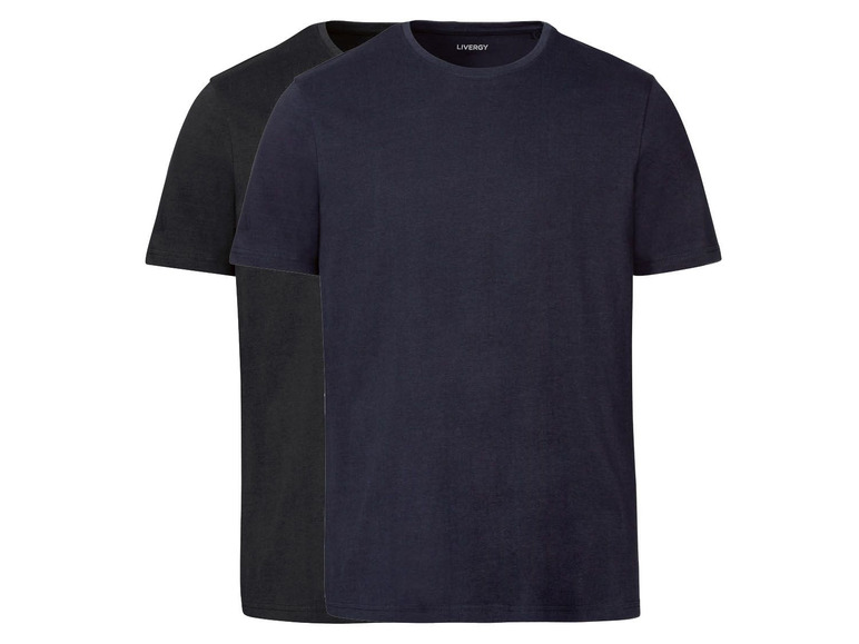 Gehe zu Vollbildansicht: LIVERGY® T-Shirt Herren, 2 Stück, mit Rundhalsauschnitt - Bild 9