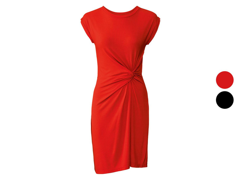 ESMARA® Kleid Damen, tailliert geschnitten, Zierknoten