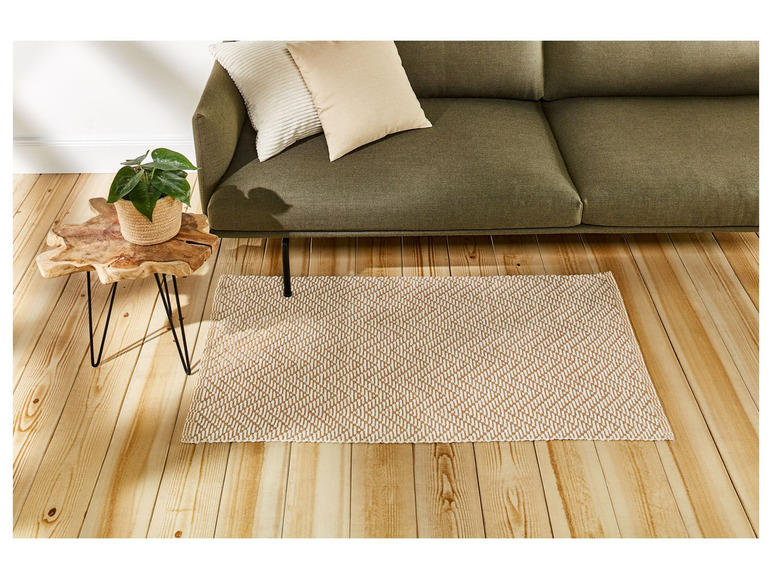 Gehe zu Vollbildansicht: MERADISO® Teppich, 67 x 120 cm, aus Baumwolle - Bild 3
