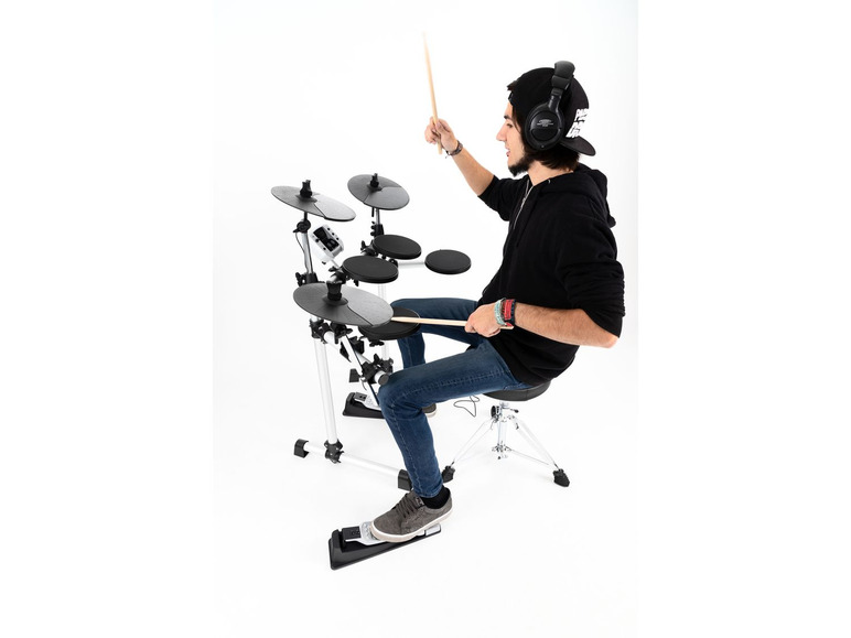Gehe zu Vollbildansicht: XDrum DD-400 E-Drum Kit SET mit Kopfhörer, Hocker und Sticks - Bild 4